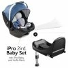 Promo 🧨 Hauck Babyschale iPro Baby inkl. Isofix Basis iPro Base - i-Size (ab Geburt bis 18 Monate) inkl. Sitzverkleinerer - Denim 💯