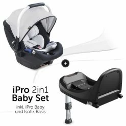 Buy ⭐ Hauck Babyschale iPro Baby inkl. Isofix Basis iPro Base - i-Size (ab Geburt bis 18 Monate) inkl. Sitzverkleinerer - Lunar 😍