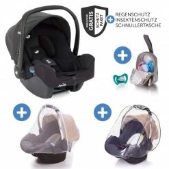Best Pirce 😉 Joie Babyschale i-Snug i-Size ab Geburt - 13 kg (40 cm - 75 cm) inkl. Sitzverkleinerer nur 3,25 kg & Zubehörpaket - Coal - Collection 2022 🤩