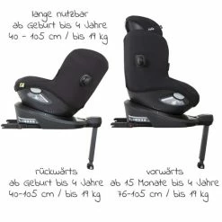 Brand new ❤️ Joie Reboarder-Kindersitz i-Spin 360 R i-Size - ab Geburt - 4 Jahre (40-105 cm) - Coal - Collection 2022 🛒 -Cheap Car Seats Store joie reboarder kindersitz i spin 360 r i size ab geburt 4 jahre 40 105 cm coal c1801macol000 d3