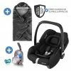Best Pirce 😀 Maxi-Cosi Babyschale CabrioFix i-Size ab Geburt-15 Monate (40-75 cm) inkl. Einschlagdecke & Schnullerbox - Essential Black - Collection 2022 ⌛
