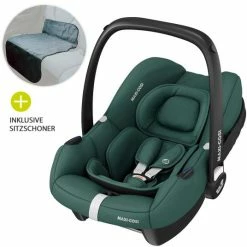 Flash Sale 💯 Maxi-Cosi Babyschale CabrioFix i-Size ab Geburt - 15 Monate (40-83 cm) inkl. Autositz-Schutzunterlage - Essential Green - Collection 2022 ✨