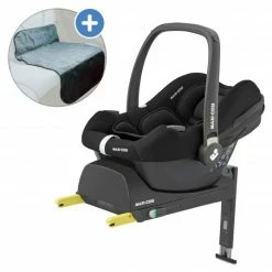 Cheap 🎁 Maxi-Cosi Babyschale CabrioFix i-Size ab Geburt-15 Monate (40-83 cm) inkl. CabrioFix i-Size Base & Polsterschutz - Essential Black - Collection 2022 ⌛