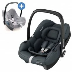 Buy 👍 Maxi-Cosi Babyschale CabrioFix i-Size ab Geburt - 15 Monate (40-83 cm) & Zamboo Sommerbezug - Essential Graphite - Collection 2022 ⭐
