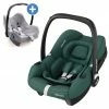 Discount ⭐ Maxi-Cosi Babyschale CabrioFix i-Size ab Geburt - 15 Monate (40-83 cm) & Zamboo Sommerbezug - Essential Green - Collection 2022 ✔️