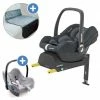 Coupon 🔔 Maxi-Cosi Babyschalen-Set CabrioFix i-Size Geburt-15 Monate (40-83 cm) i-Size Base, Polsterschutz,Sommerbezug - Essential Graphite - Collection 2022 ⭐