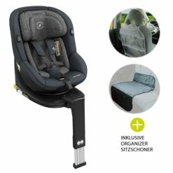 Promo ⌛ Maxi-Cosi Reboarder-Kindersitz Mica i-Size 360° Geburt-4 Jahre (40-105 cm) Isofix-Basis,Sitzschoner,Organizer - Authentic Graphite - Collection 2022 🎁