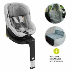 Buy 😍 Maxi-Cosi Reboarder-Kindersitz Mica i-Size 360° Geburt-4 Jahre (40-105 cm) Isofix-Basis, Sitzschoner, Organizer - Authentic Grey - Collection 2022 ❤️